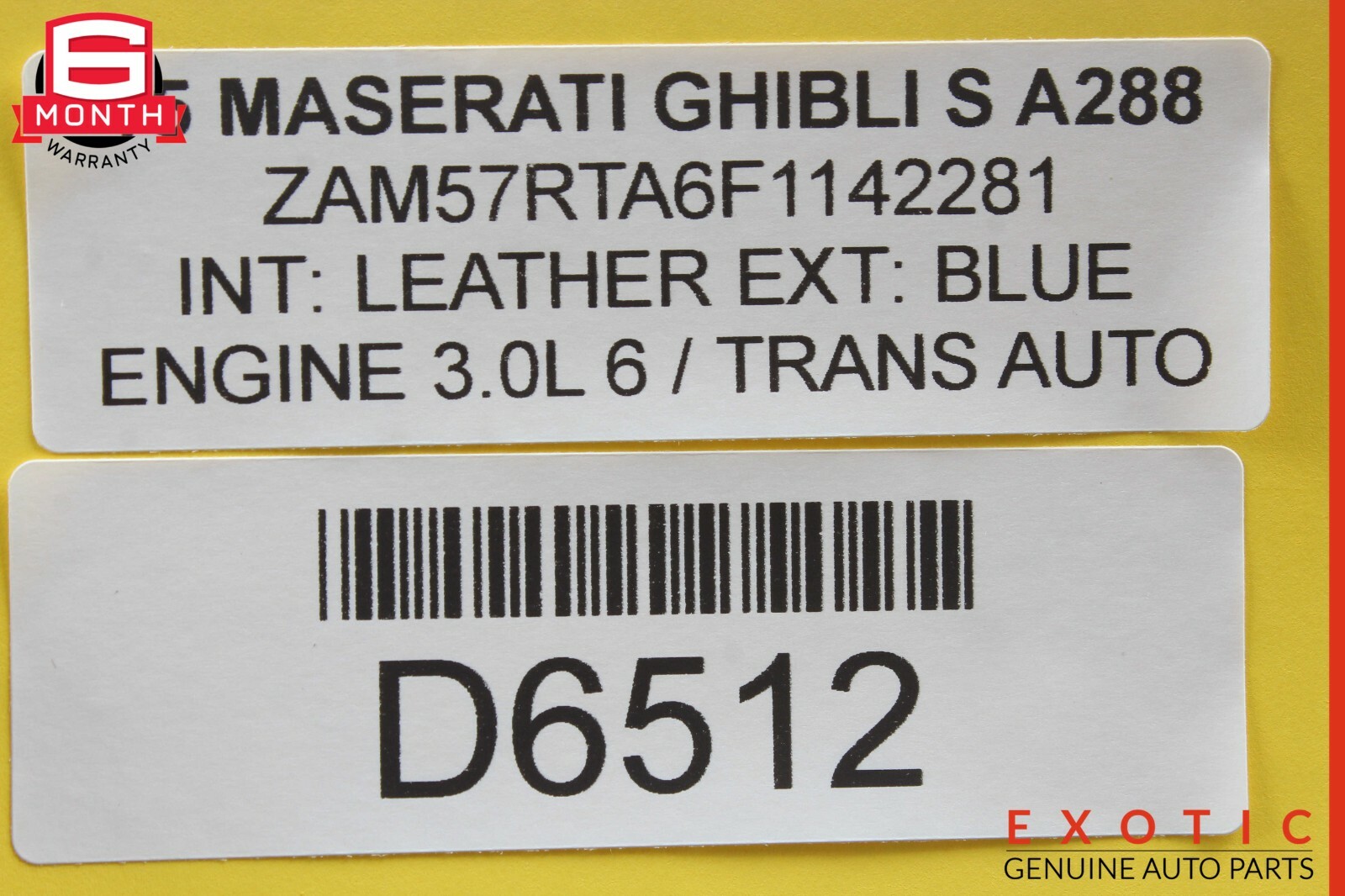 14-17 Maserati Ghibli S Rear Right Passenger Rubber Door Weather Strip Liner OEM