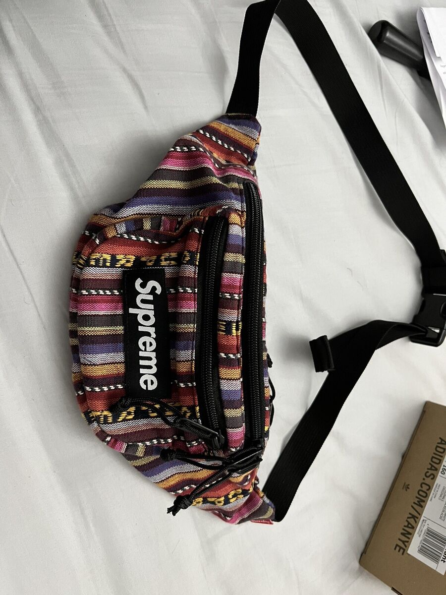 Supreme Woven Stripe Waist Bag - Multicolour