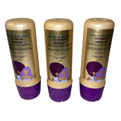 Pantene Gold Series Detangler Treatment with Argan Oil & Shea Butter X3 Lot of 3