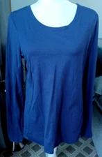 Michael Stars Women Navy Blue Long Sleeve T-Shirt One Size