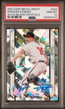 2021 Leaf Metal Draft SPENCER STRIDER AUTO RC Auto SILVER Crystals PSA 10