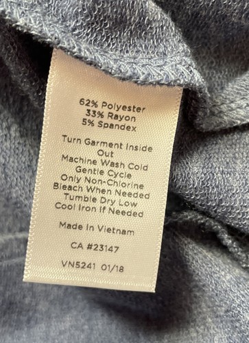 T By Talbots Blue Open Cardigan Activewear Jacket Long Sleeve Small Petite - Picture 7 of 7