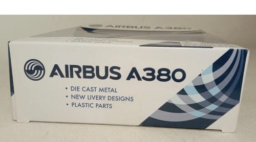 Airbus A380 Toy Airplane with Airbus House Colors Diecast with Plastic Parts - Picture 6 of 12