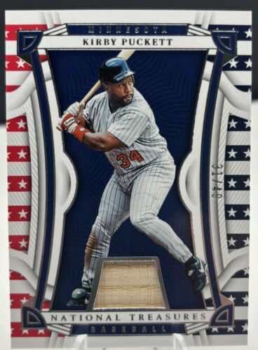 Kirby Puckett /49 - 2023 National Treasures Game Used Stars Stripes Bat Relic #3 - Picture 1 of 5