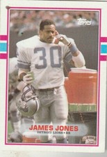 FREE SHIPPING-MINT TO NRMINT-1989 Topps #366 James Jones R Detroit Lions 