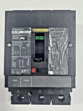 SQUARE D HDA36125 HD 150 POWERPACT CIRCUIT BREAKER 125 AMPS 3 POLE