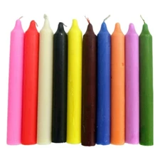 6 Velas Varios Colores / Lot of 6 Household Ritual Spell Candles 6" x 3/4" USA