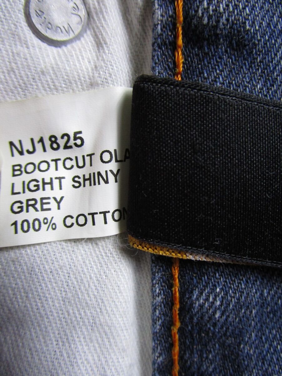 Nudie Jeans Mens 26x32 Co. Bootcut Ola Gray Jeans Light Wash Nudie Jeans Mens 26x32 Co. Bootcut Ola Gray Jeans Light Wash