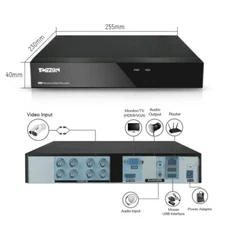 TMEZON 8CH 5MP 5IN1 Video Recorder DVR for Home Security Camera 24/7 Recording