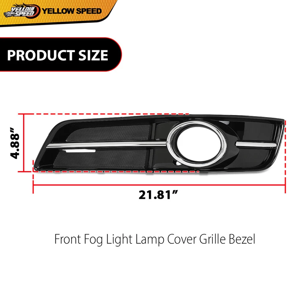 Ajuste para Audi A3 2010-2013 luz antiniebla delantera cubierta bisel negro lado izquierdo + derecho Foto 3 de 4