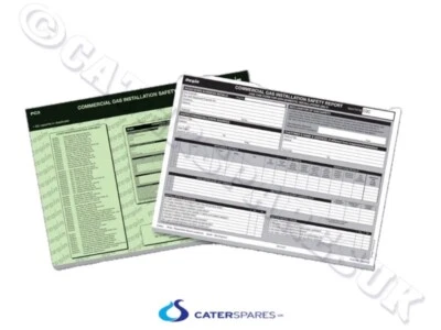REGIN COMMERCIAL INSTALLATION CHECK LIST GAS ENGINEER SAFETY CERTIFICATE REPORT PAD