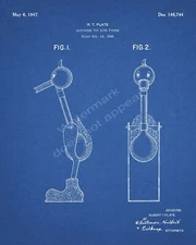 Water Drinking Activated Toy Bird Patent Print - Blueprint