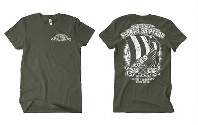Flokis Shipyard T-Shirt FB OLIV THOR Odin Berserker Vikings Valhalla Ragnar