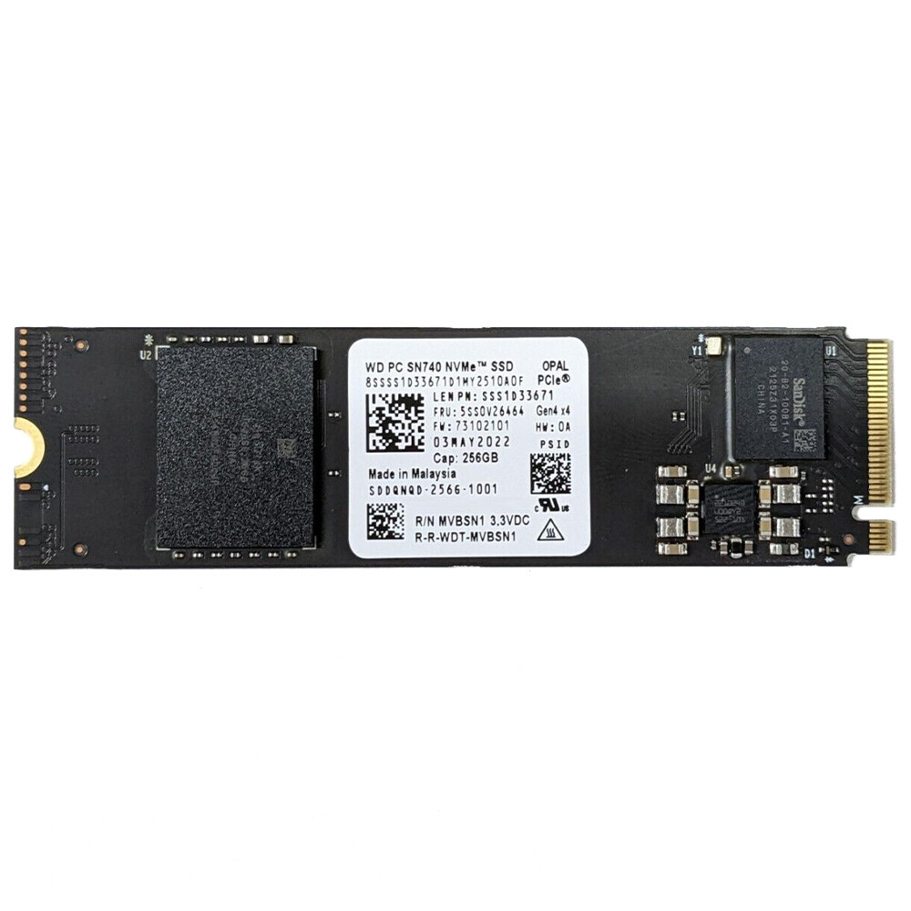 Lenovo WD SN740 256GB NVMe M.2 PCIe Internal Solid State Drive  