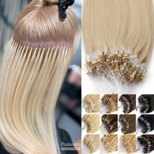 Thick Micro Loop Ring Link Real Remy Human Hair Extensions Micro Beads Tip Ombre