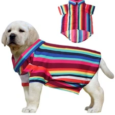 Dog Apparel, Cotton Printed Breathable Basic Vest Dog Shirt, Lightweight Shirt
