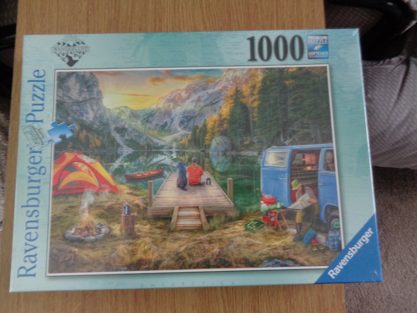 Ravensburger Wanderlust Jigsaw Puzzle Calm Campsite 1000 Piece Lakeside NEW