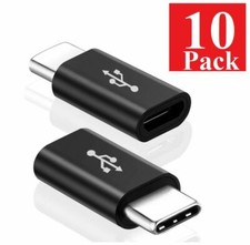 Lot 10 Pack Micro USB to Type C Adapter Converter Micro-B to USB-C Connector USA