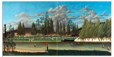 Tile Mural Quai d' Asnieres Sailboat Kitchen Shower Backsplash Marble Ceramic