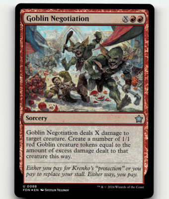 FOIL - MTG - Goblin Negotiation #88 - Foundations | eBay