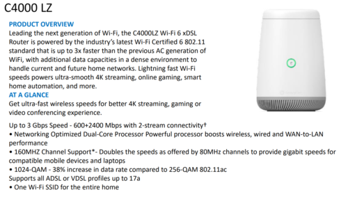 Centurylink C4000LZ Modem Wi-Fi 6 Line DSL xDSL Router - OEM - New In Box - Picture 3 of 10