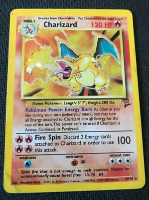 Pokemon Card Holographic Charizard (4/130), Base Set 2 | eBay