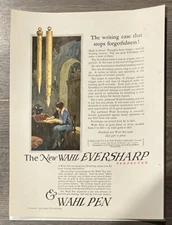 1924 The New Wahl Eversharp Perfected & Wahl Pen Vintage Print Ad+Herati Rug Ad