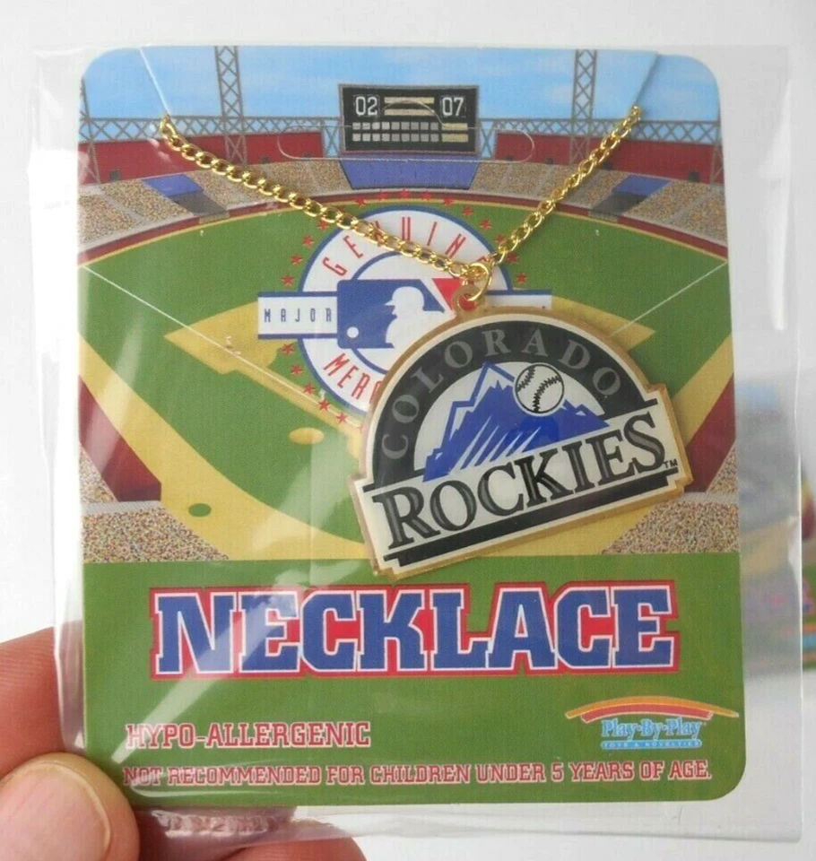 LOT OF 2 1998 COLORADO ROCKIES NECKLACE GENUINE MERCHANDISE STOCKING STUFFER - Image 2 of 3