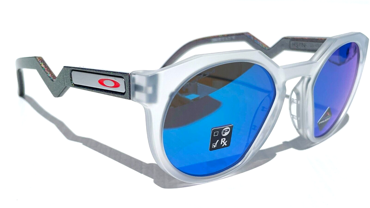 NEW Oakley HSTN Matte Clear PRIZM Sapphire Blue Lens Asian NEW Oakley HSTN Matte Clear PRIZM Sapphire Blue Lens Asian
