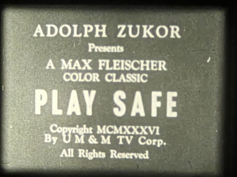16mm Film Cartoon DAVE FLEISCHER "PLAY SAFE" 1936 Max Fleischer eBay