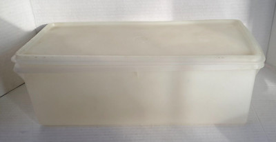 Vintage Large Tupperware Bread Server Keeper 606-2 With Lid 607-1 Clear Made USA