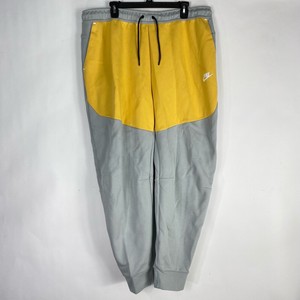 Nike Tech Fleece Joggers Pants Cuffed Grey University Gold Yellow 3XL  CU4495-077 | eBay