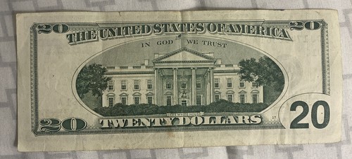 2001 Serial CJ17408361A $20 Bill Offset Cut Note Error Cut Front and Back - Picture 4 of 6
