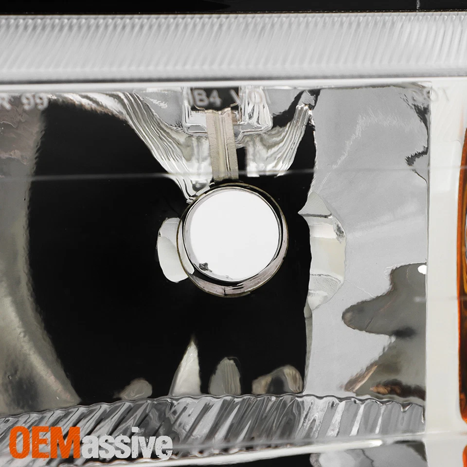 Para Saturn Serie L 2000-2002 Faros Faros Cromo Carcasa Repuesto Foto 4 de 4