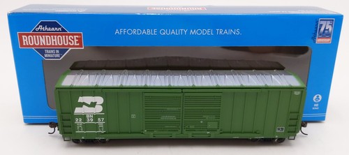 Coche de carga Athearn RND97994 escala HO Burlington Northern 50' FMC doble puerta #223957 | Condition: Used