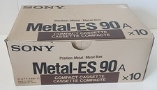 BOX OF 10 1988 SONY METAL ES90 (CASSETTE  TAP...
