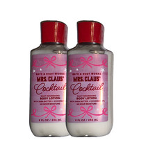 NEW  BATH AND BODY WORKS LOT  MRS CLAUS' COCKTAIL LOTION  2 FULL-SIZE ITEMS