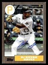Ke'Bryan Hayes 2022 Topps #87BA-KH 1987 35th Anniversary Auto Gold #20/50