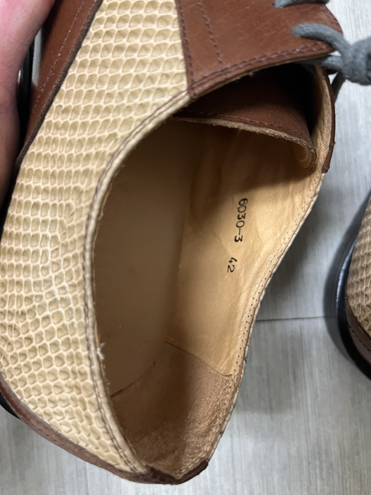 Authentic Python Snake Leather Men’s Oxford Dress… - image 15