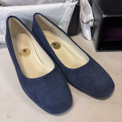 Girotti Blue Navy Suede Leather Pump Heels Handmade $289 EU 41/US 10.5 New