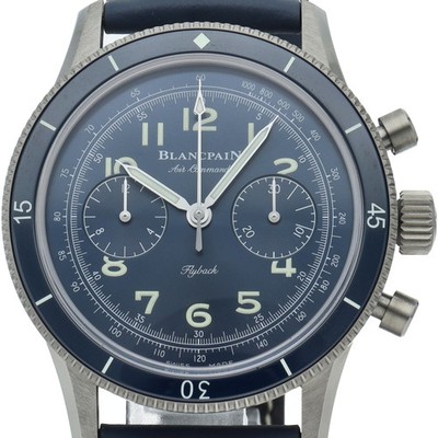 Blancpain Air Command Flyback Chronograph 42mm AC02-12B40-63B Titan / Lea...