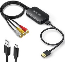 RCA to HDMI Adapter,AV Converter,RCA Female to HDMI Converter Composite Audio...