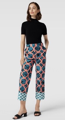 Weekend Max Mara Women Size 2 Rosatea Floral Geometric Cropped Trousers