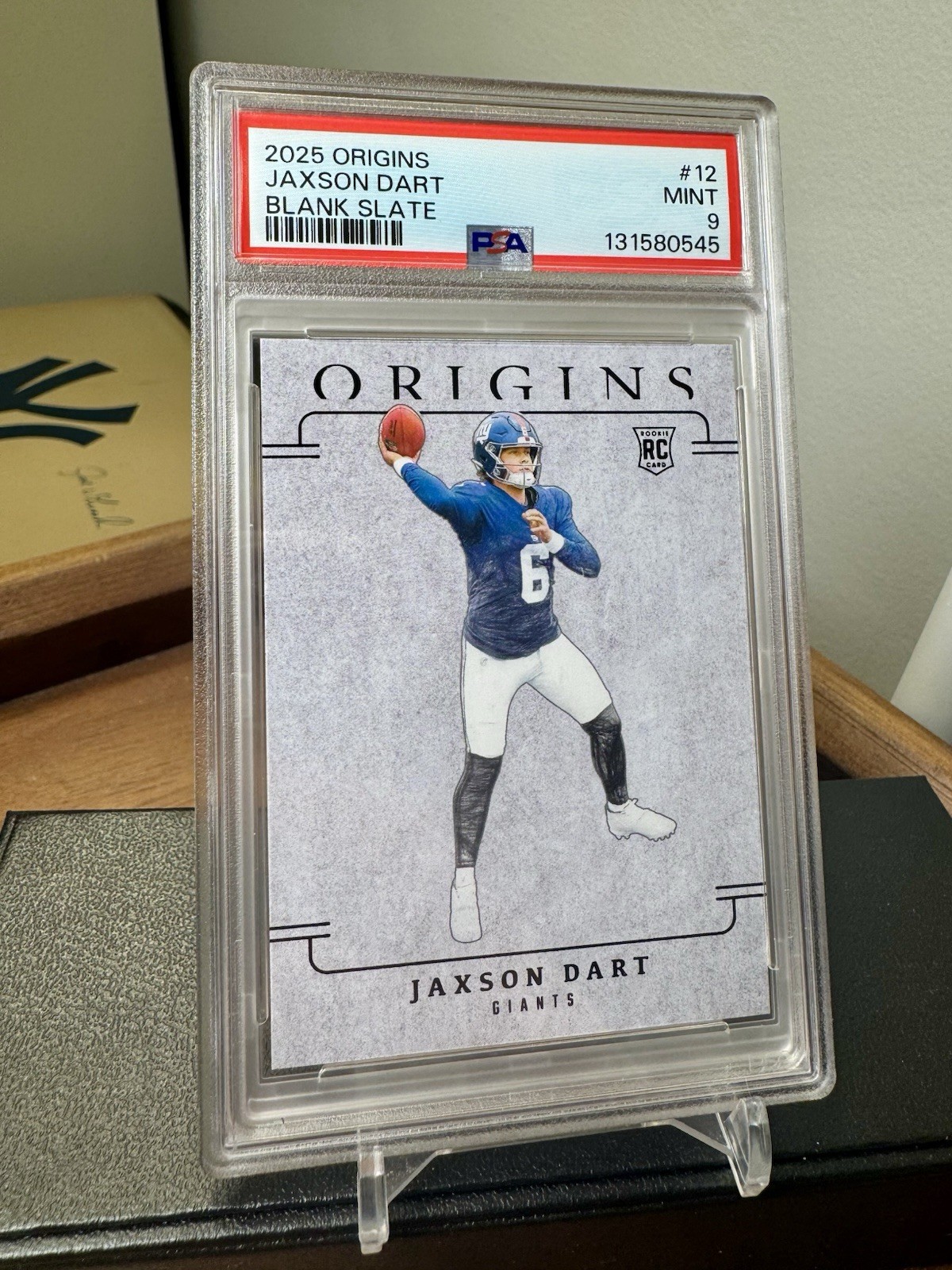 Jaxson Dart 2025 Panini Origins Blank Slate PSA 9 Rc Rookie Giants