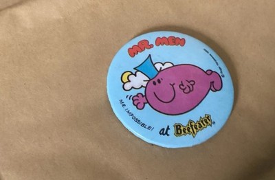 Beefeater Mr Men Meals Vintage Abzeichen 1985