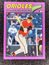 2026 Topps Heritage Dylan Beavers #48 (RC) Light Purple Bordered Orioles
