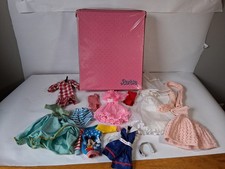 Vtg 1985 Mattel Barbie FASHION DOLL CARRYING Storage Case 12"x10" w Gray Handle