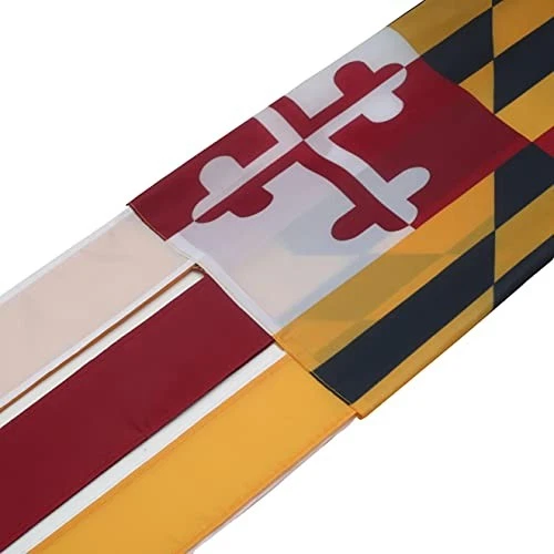 Paquete de 2 calcetines de viento a rayas banderas del estado de Estados Unidos con bandera de Maryland para patio y - Imagen 4 de 7