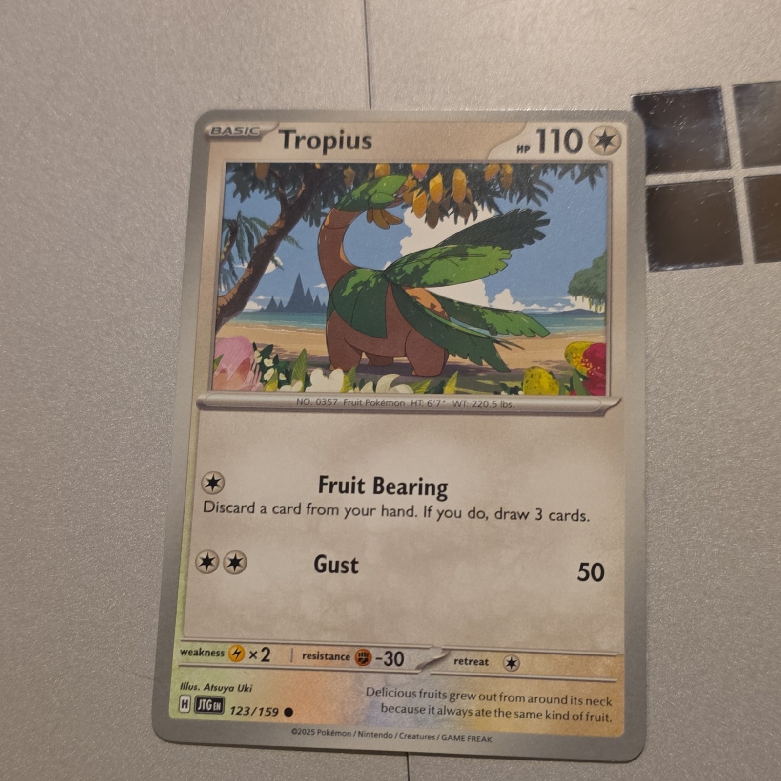 Pokemon TCG Tropius Journey Together Regular Common English HP 110 123/159