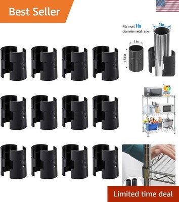 12 Pairs of Wire Shelf Lock Clips for 1'' Posts - Cost-Effective Solution